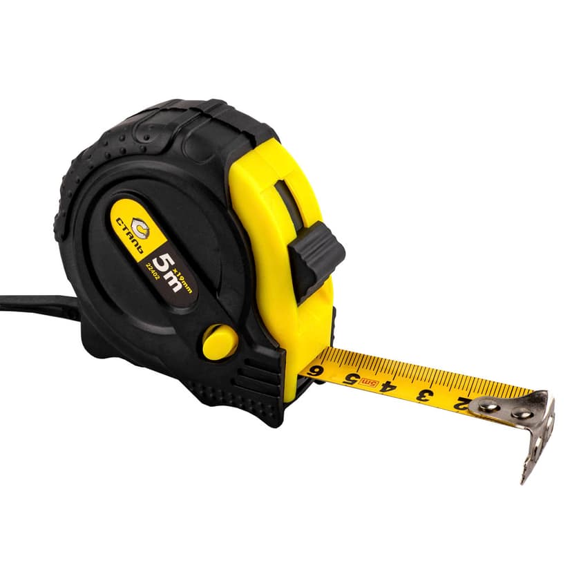 (22402) 5мх19мм рулетка прогумований корпус магніт Сталь