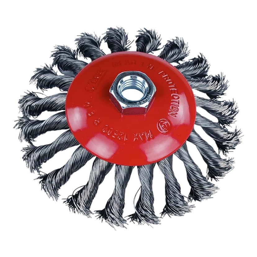 Щітка конусна плетена - 125мм (WERK)