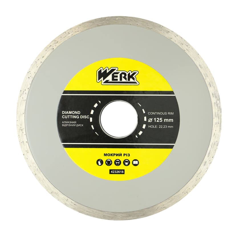 Диск алмазний по плитці - 125x22.23мм (WERK)