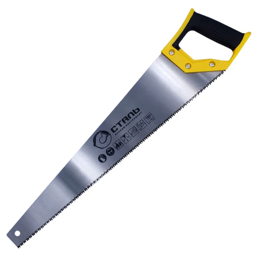 (40107) Ножівка по дереву 500 мм ручка пластик Сталь