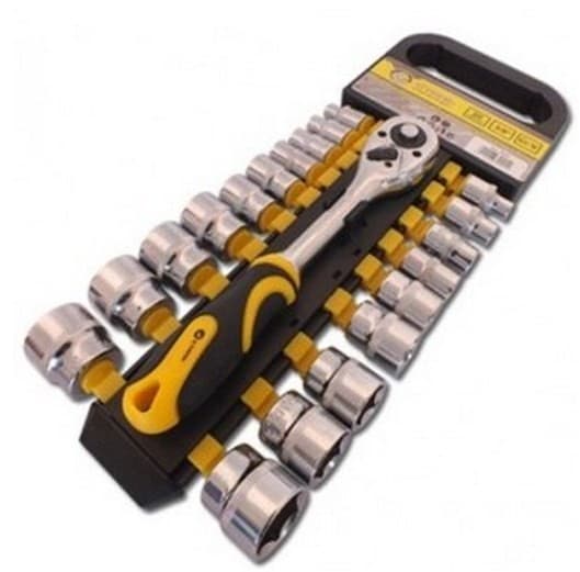 (70001) Набір насадок торцевих (6-24мм) з тріскачкою 3/8" 20 од. СТАЛЬ