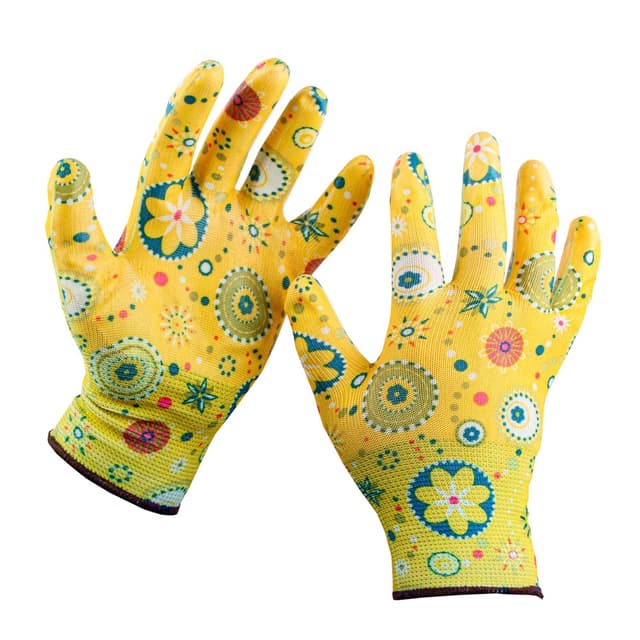 (WE2124) Рукавички робочі (сад-город) з нітриловим покриттям WERK