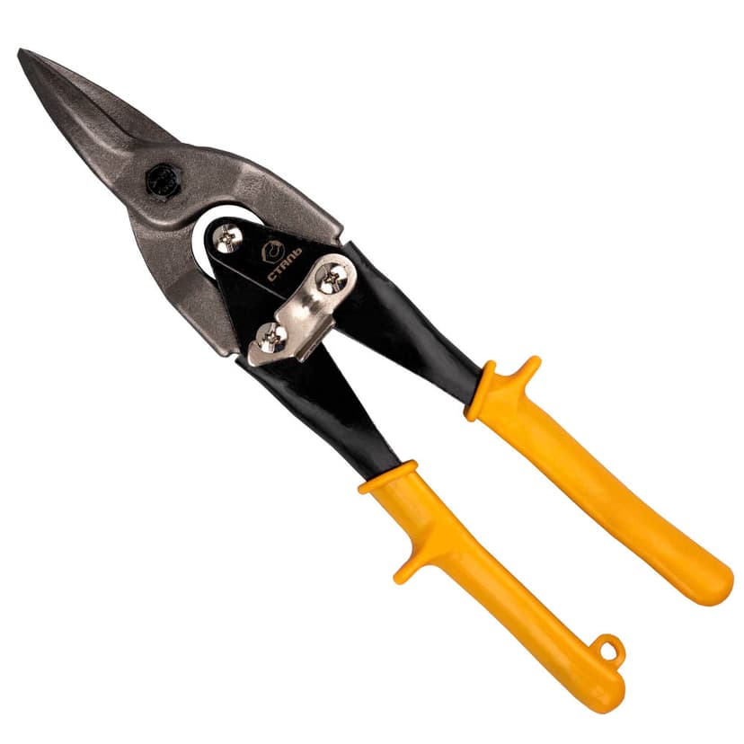 (41106) Ножиці по металу СR-V 250 мм прямі Ручки пластик СТАЛЬ