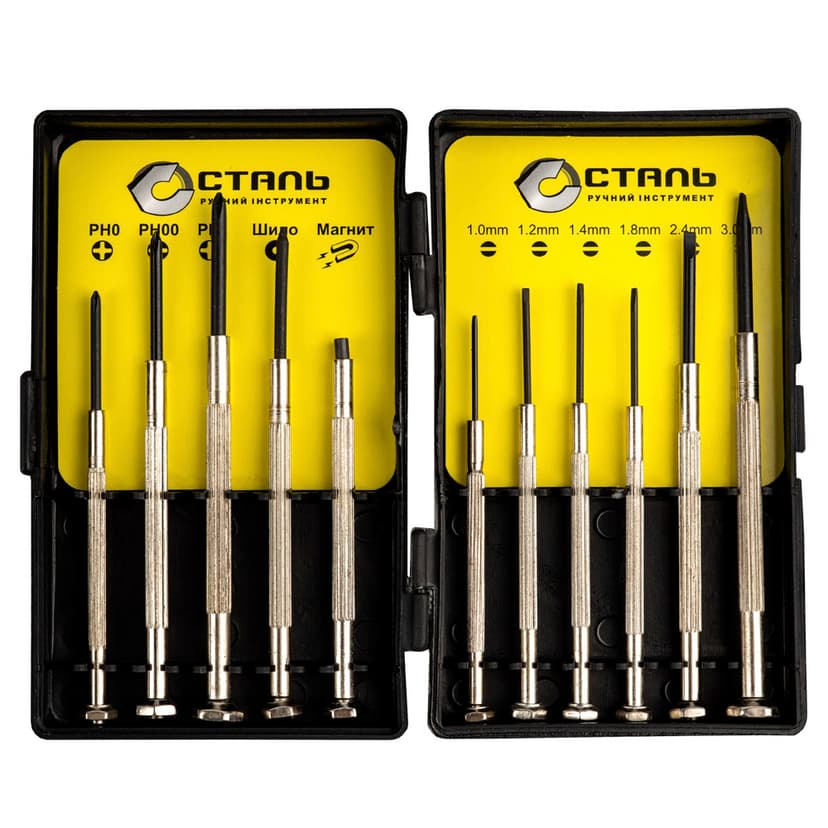 (49059) Набір викруток для точної механіки, 11 шт. Сталь