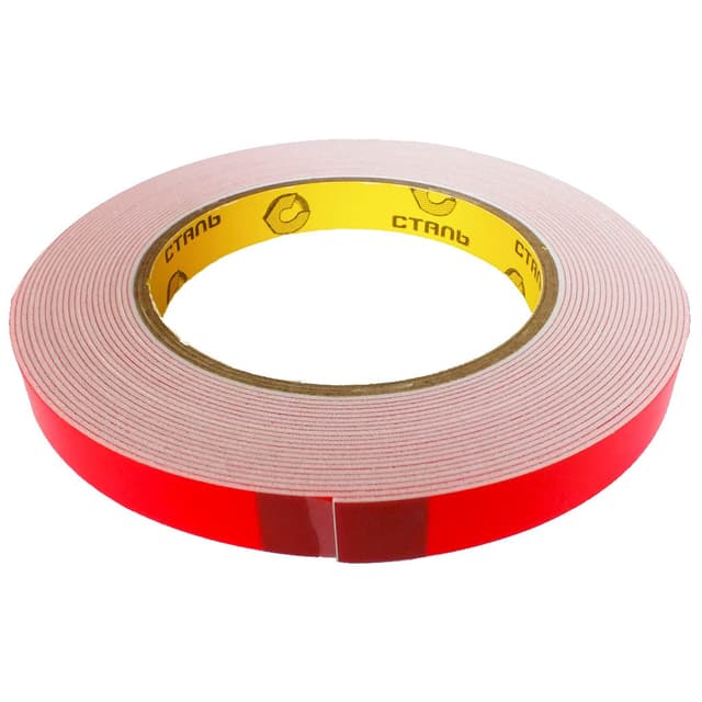 (36023) Стрічка клейка на спіненній основі монтажна двостороння 12ммx5м Сталь