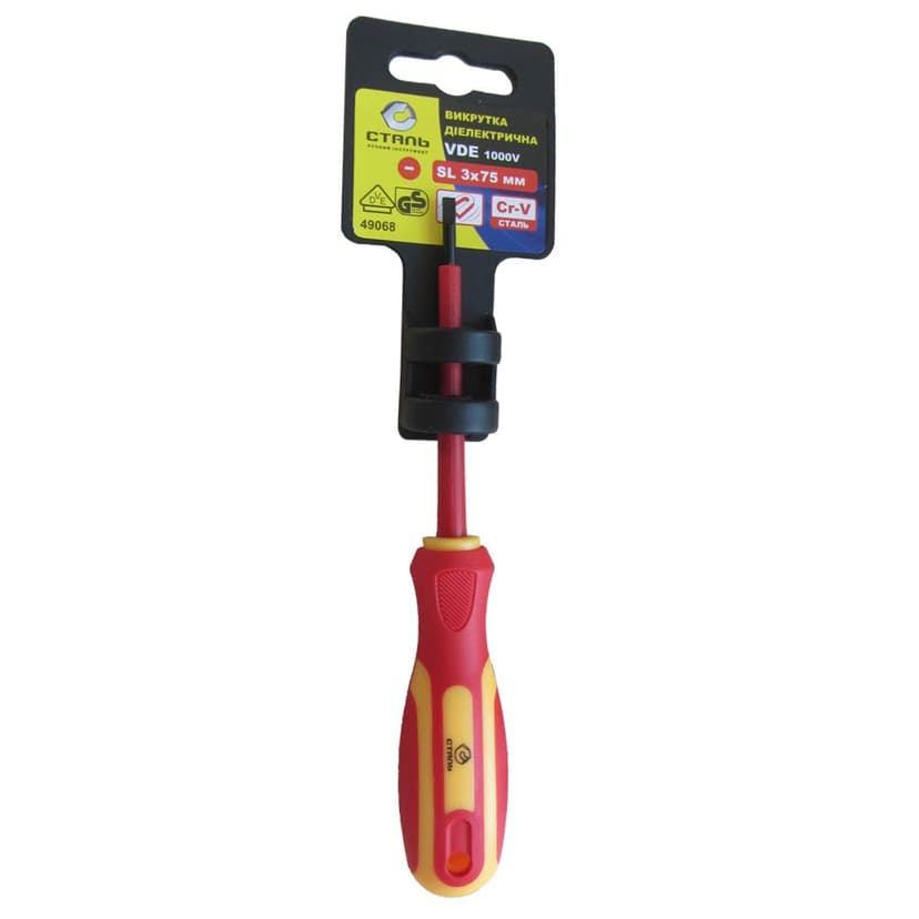 (49071) Викрутка діелектрична SL 6,5x 150, 1000V, VDE Сталь