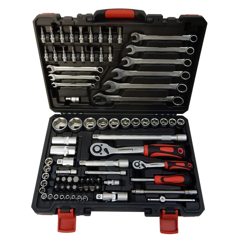 (70015) Набір інструментів професійний 1/4"&1/2" 82 од. HAISSER
