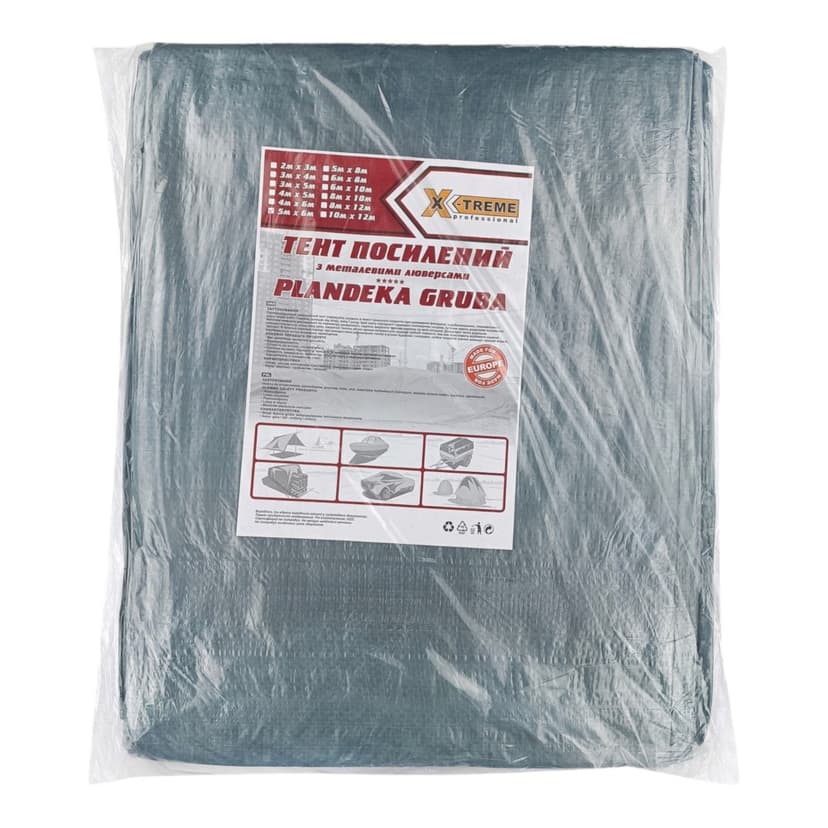 Тент підвищеної щільності - 5Х6М СІРИЙ (Х-TREME)
