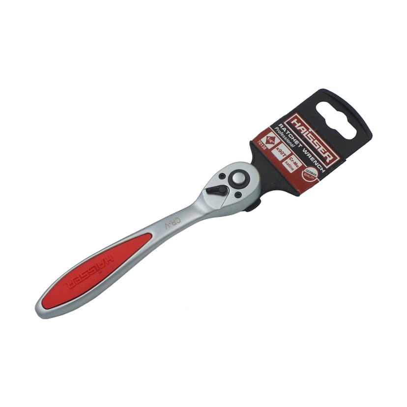 (70138) Ключ-тріскачка 1/4" 90 зубів PROFI з підвіскою HAISSER