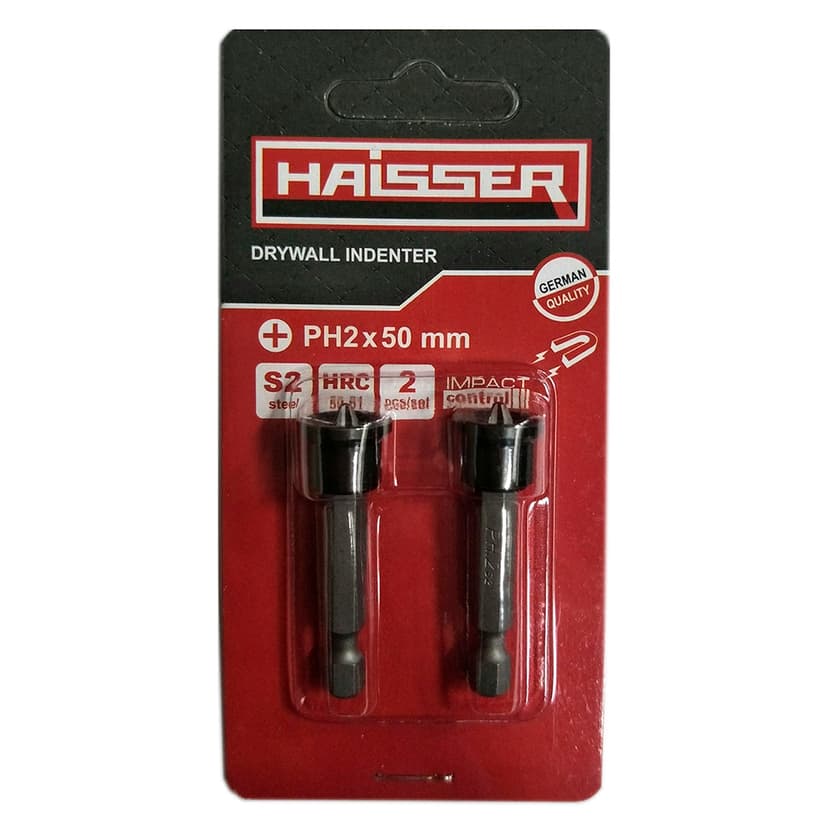 Біта по гіпсокартону - PH2 х 50мм, набір 2шт., блістер (HAISSER)