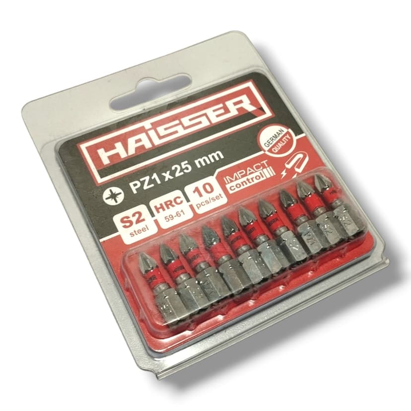 Біта - PZ1 х 25мм, набір 10шт., блістер (HAISSER)