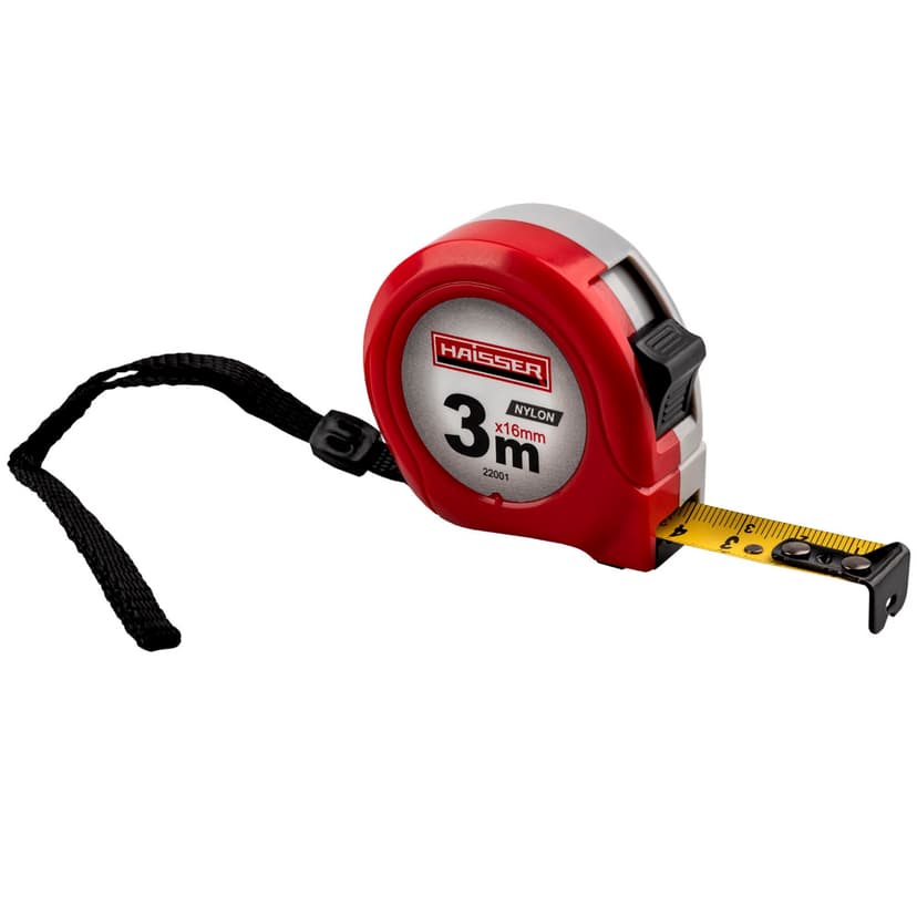 (22001) 3мx16мм рулетка, нейл., пласт. кор., 2 стопа, HAISSER