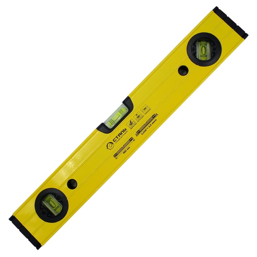 (26060) Рівень спиртовий 400мм, профіль 1,2мм СТАЛЬ