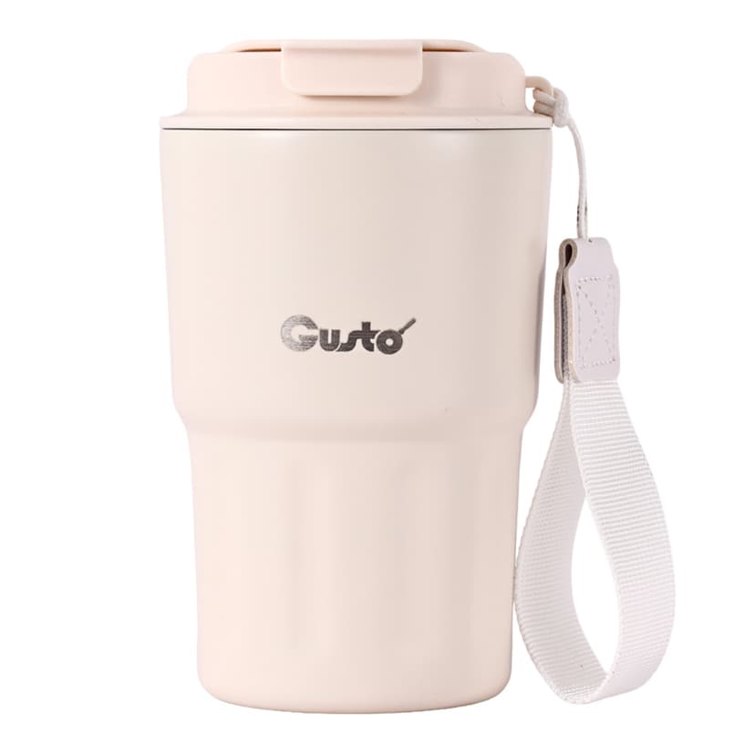 GT123 Термокружка Перерва на каву (біла) GUSTO, 350мл