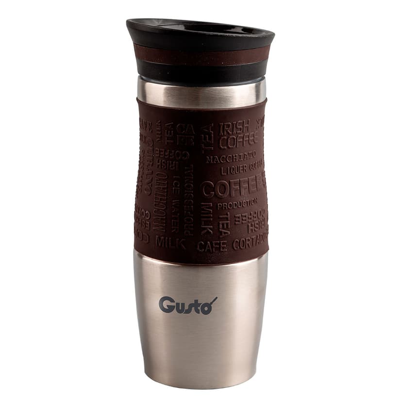 GT204 Термокружка Моя філіжанка (коричнева) GUSTO, 380мл