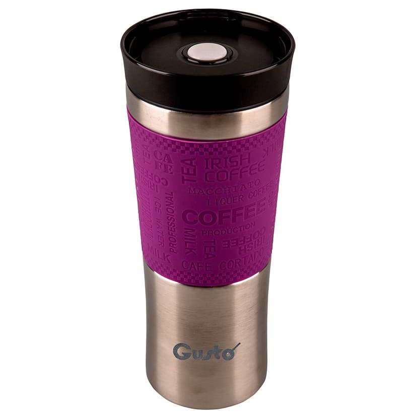 GT701 Термокружка Гаряча насолода (бузкова) GUSTO, 480мл