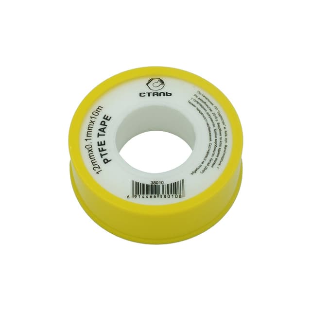 (38010) Стрічка-фум 12ммx0,1ммx10м бiла Сталь