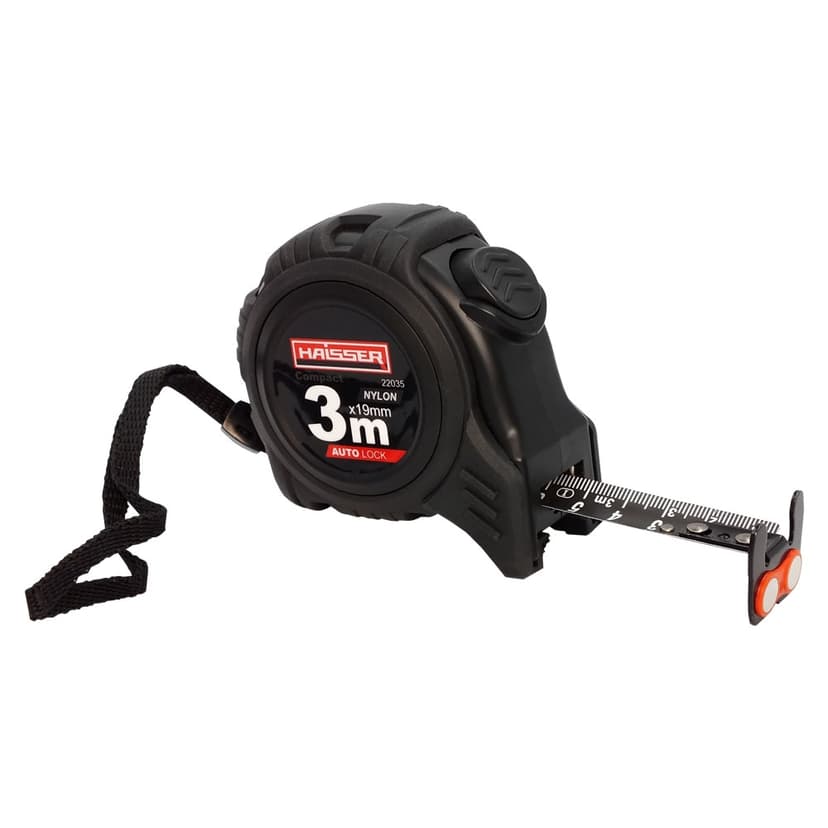 (22035) 3x19 рулетка, 2-х стор. нейл., прогум., автост. магн., HAISSER