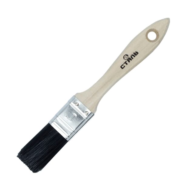 (34069) пензлик для лаку 1" натуральний ворс Сталь