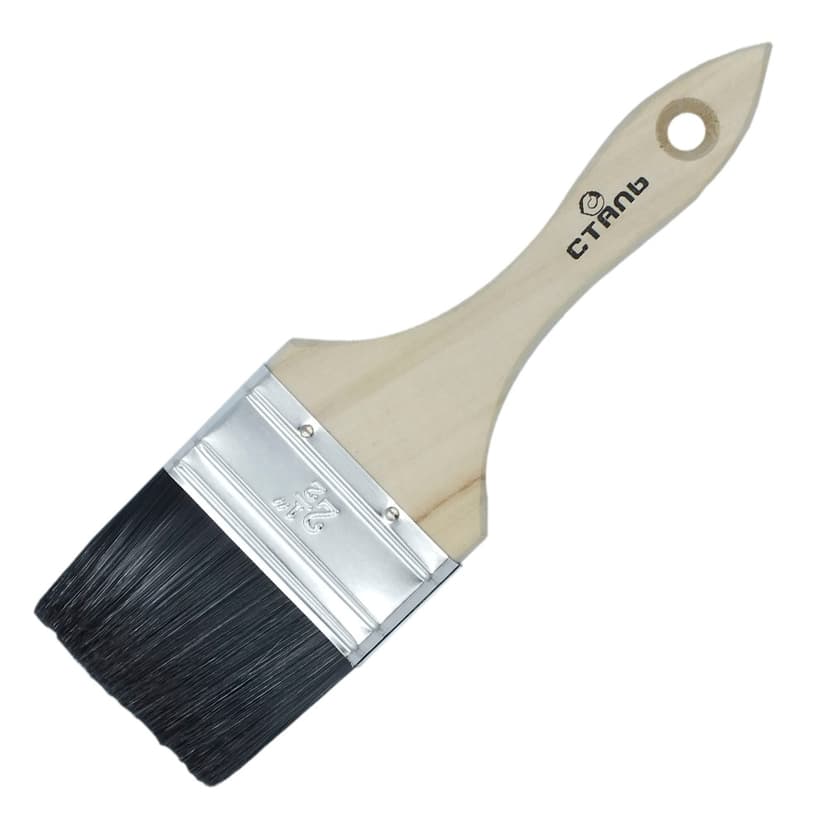 (34072) пензлик для лаку 2,5" натуральний ворс Сталь