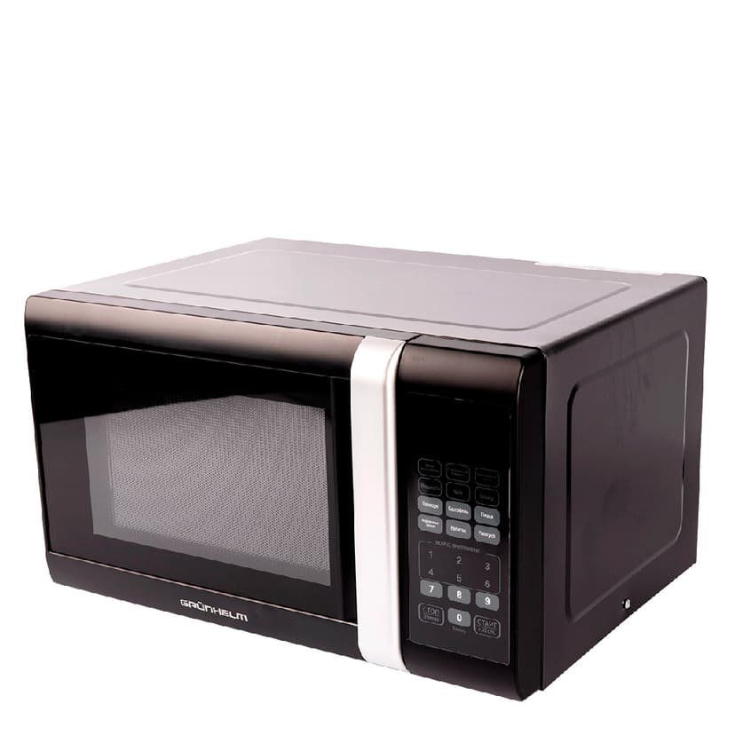 Мікрохвильова піч - 23MX823-B (чорна) 23л, 800 Вт, елект. (GRUNHELM)