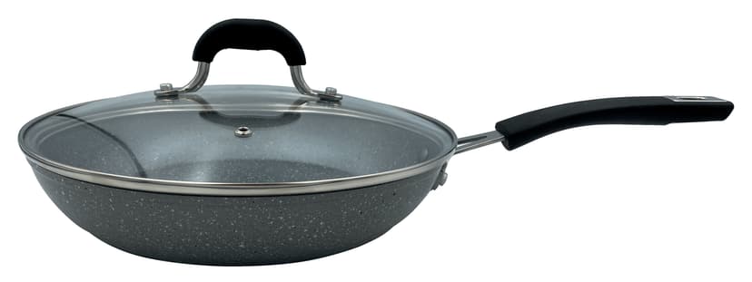 GT-2107-24/1 Сковорода GUSTO з кришкою, покриття GRANITE, 240x48 мм