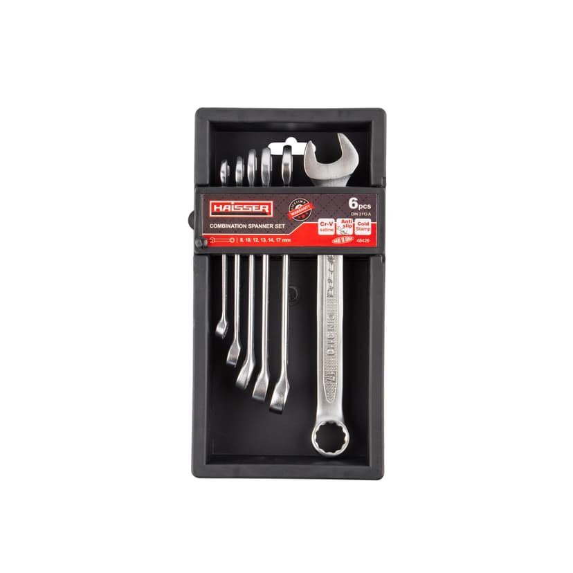 (48426) Набір ключів комбінованих 6 шт. CRV Cold Stamped HAISSER