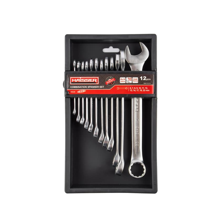 (48428) Набір ключів комбінованих 12 шт. CRV Cold Stamped HAISSER