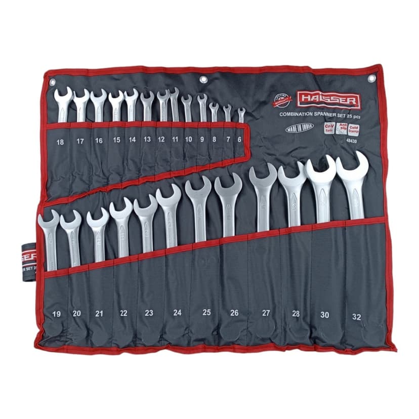 (48430) Набір ключів комбінованих 25 шт. CRV Cold Stamped чох HAISSER