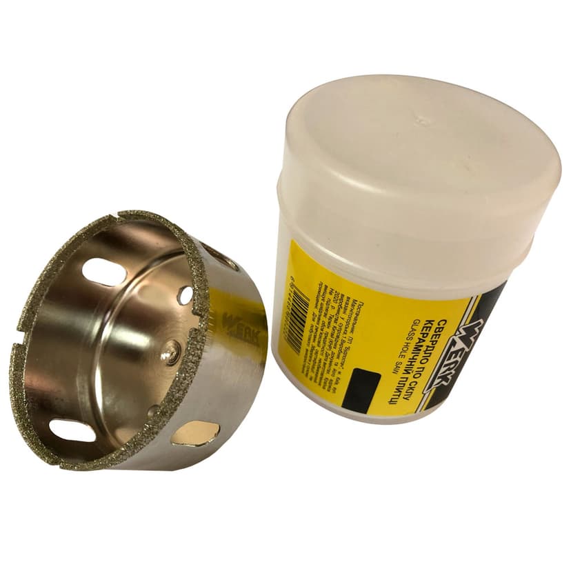 Свердло по склу та кераміці - 65 мм, уп.1шт тубус (WERK)