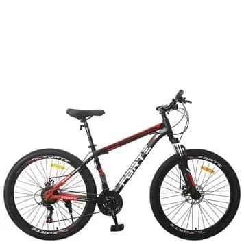 Велосипед FORTE BRAVES сталь., розмір рами 17" дюймів, розмір коліс 26" дюймів, колір червоний (чорно-червоний)