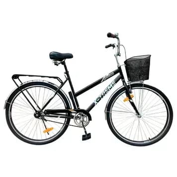 Велосипед X-TREME SPRINTER L2803 сталь., розмір рами 28" дюймів, розмір коліс 28" дюймів, колір чорно-білий +корзинка сталева
