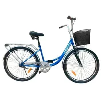 Велосипед X-TREME TOUR 2604 сталь., розмір рами 26" дюймів, розмір коліс 26" дюймів, колір синьо-білий +корзинка сталева