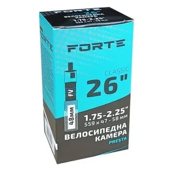 Велокамера FORTE Classic 26" х 1.75-2.25 FV (Presta) 48 мм (50шт./ящ.)