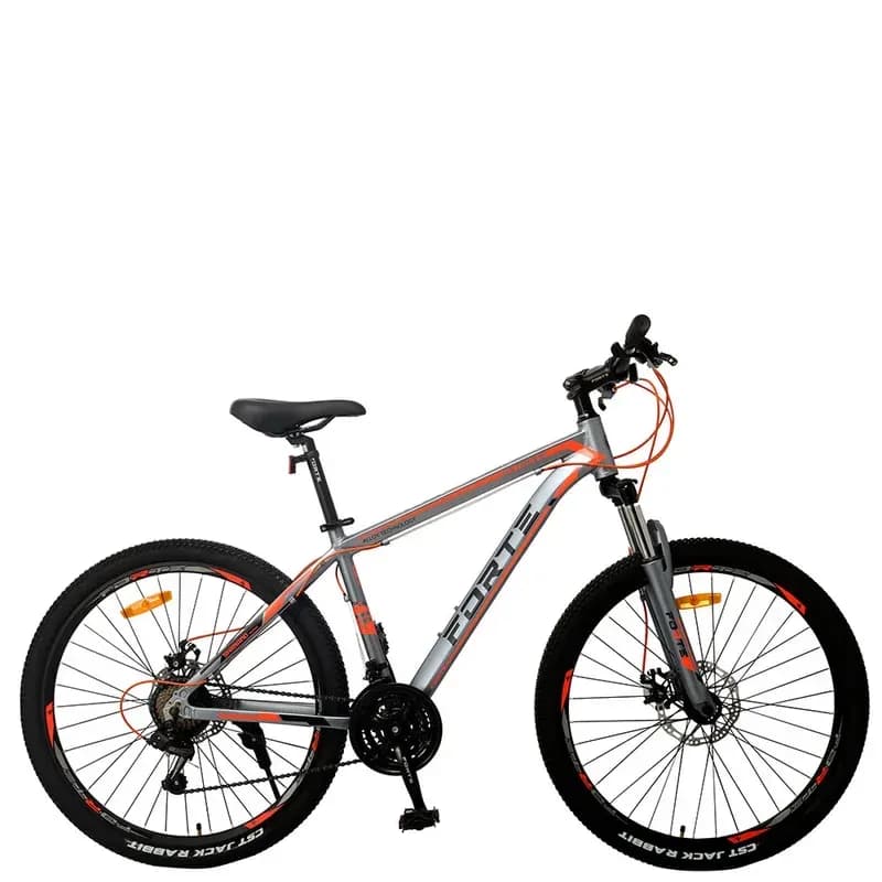 Велосипед FORTE EXTREME алюм.рама 19", колеса 27,5", Сіро-Червоний(помаранчевий) — фото 1