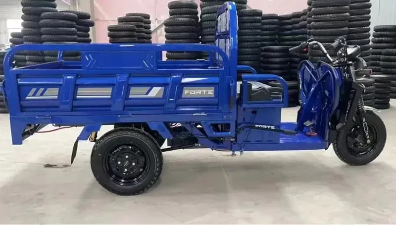 Трицикл вантажний акумуляторний FORTE JH-1200 синій — мініатюра 2