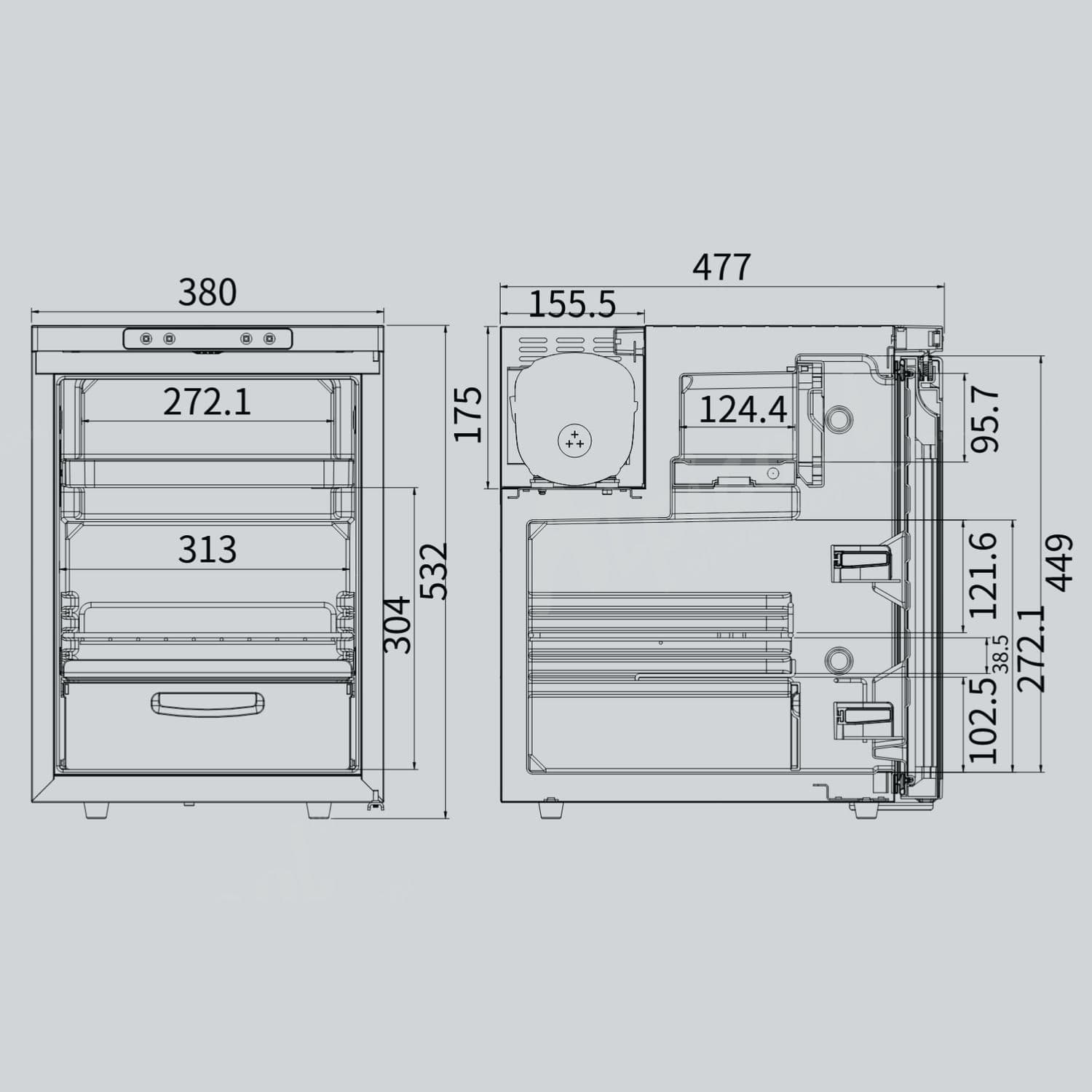 Компресорний автохолодильник Alpicool CR50X (44 літри). До -20℃. (12, 24 вольт) — мініатюра 6