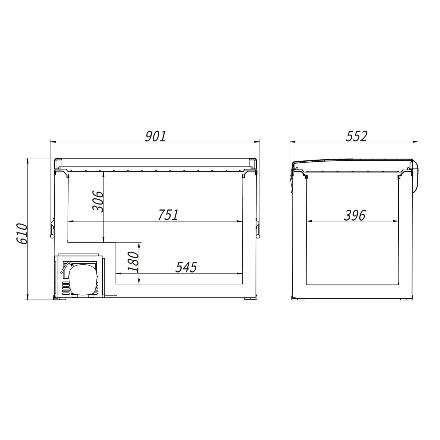 Компресорний автохолодильник Alpicool BD135 (135 літрів). До -20℃. (12, 24, 220 вольт) — мініатюра 6