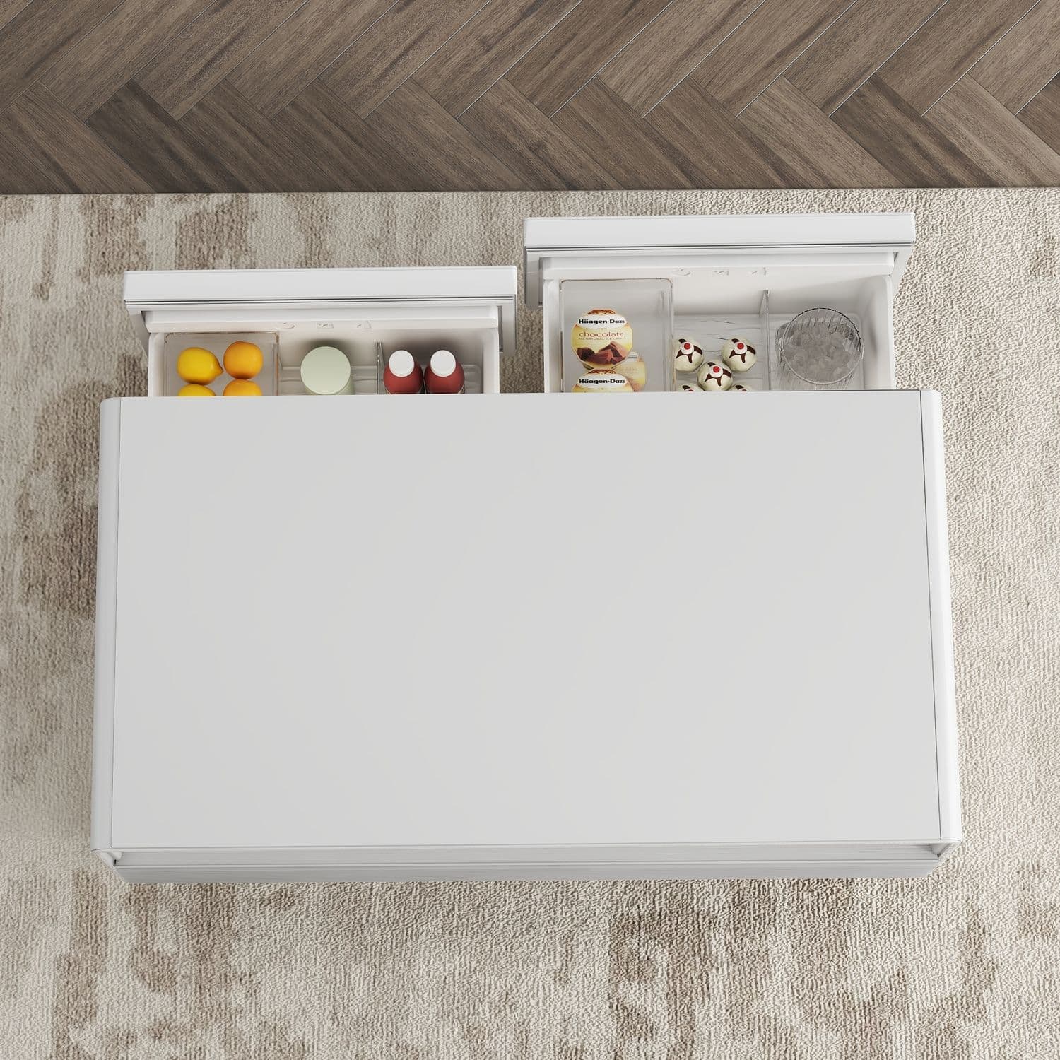 Розумний журнальний стіл з холодильником Primst TB135 (Білий, 135 літрів) — мініатюра 3