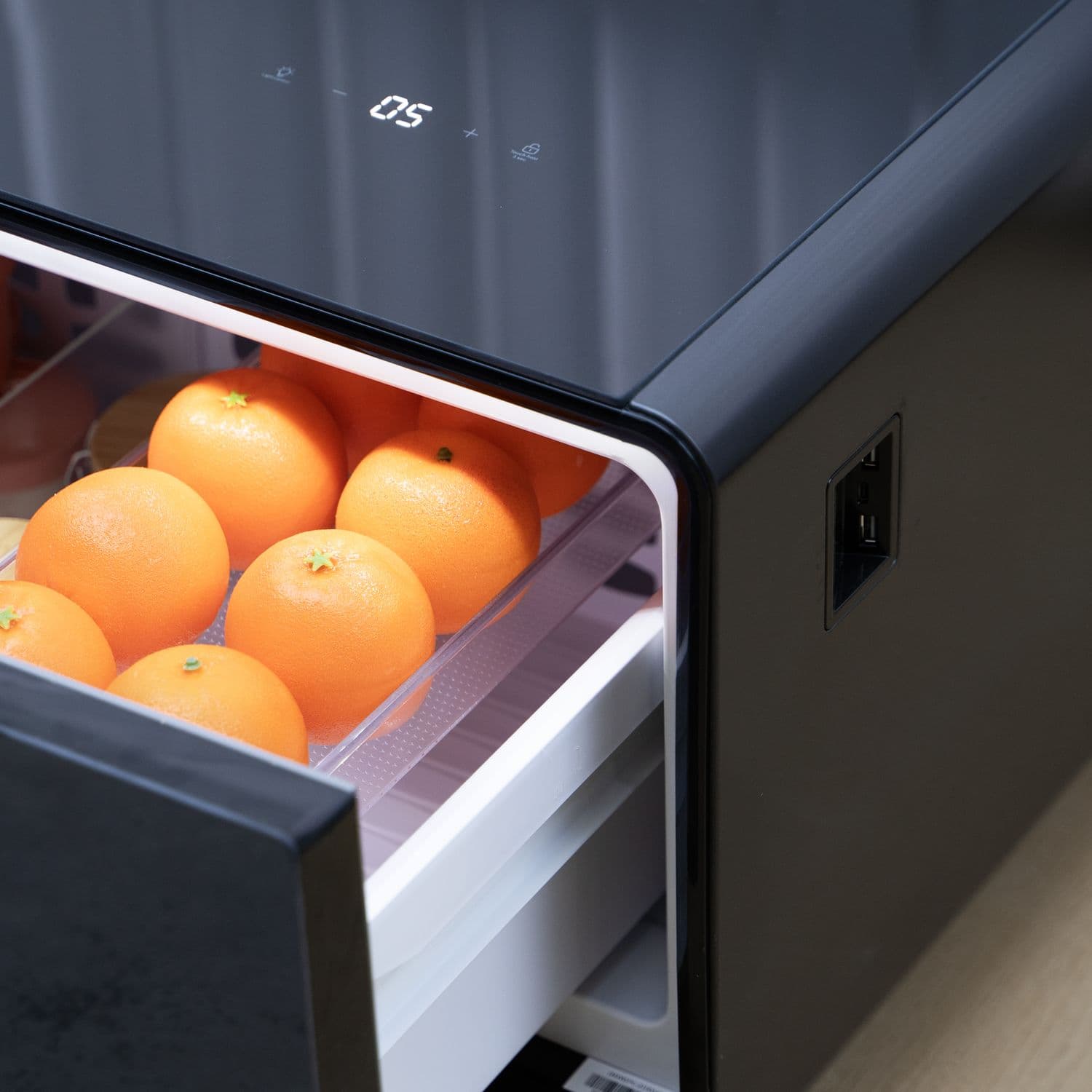 Розумний журнальний стіл (тумба) з холодильником Primst TB65 (Чорний, 65 літрів) — мініатюра 4