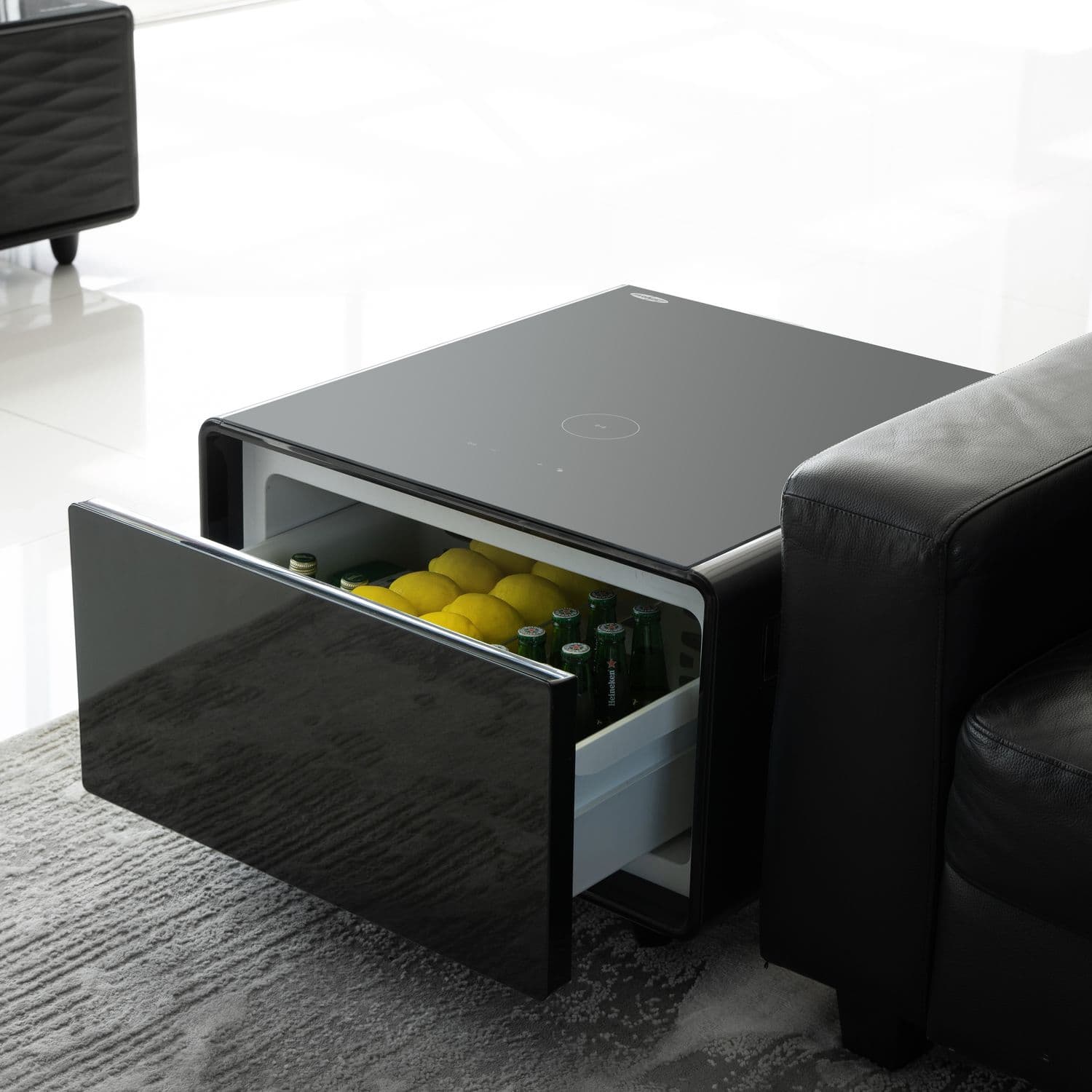 Розумний журнальний стіл (тумба) з холодильником Primst TB65 (Чорний, 65 літрів) — мініатюра 2