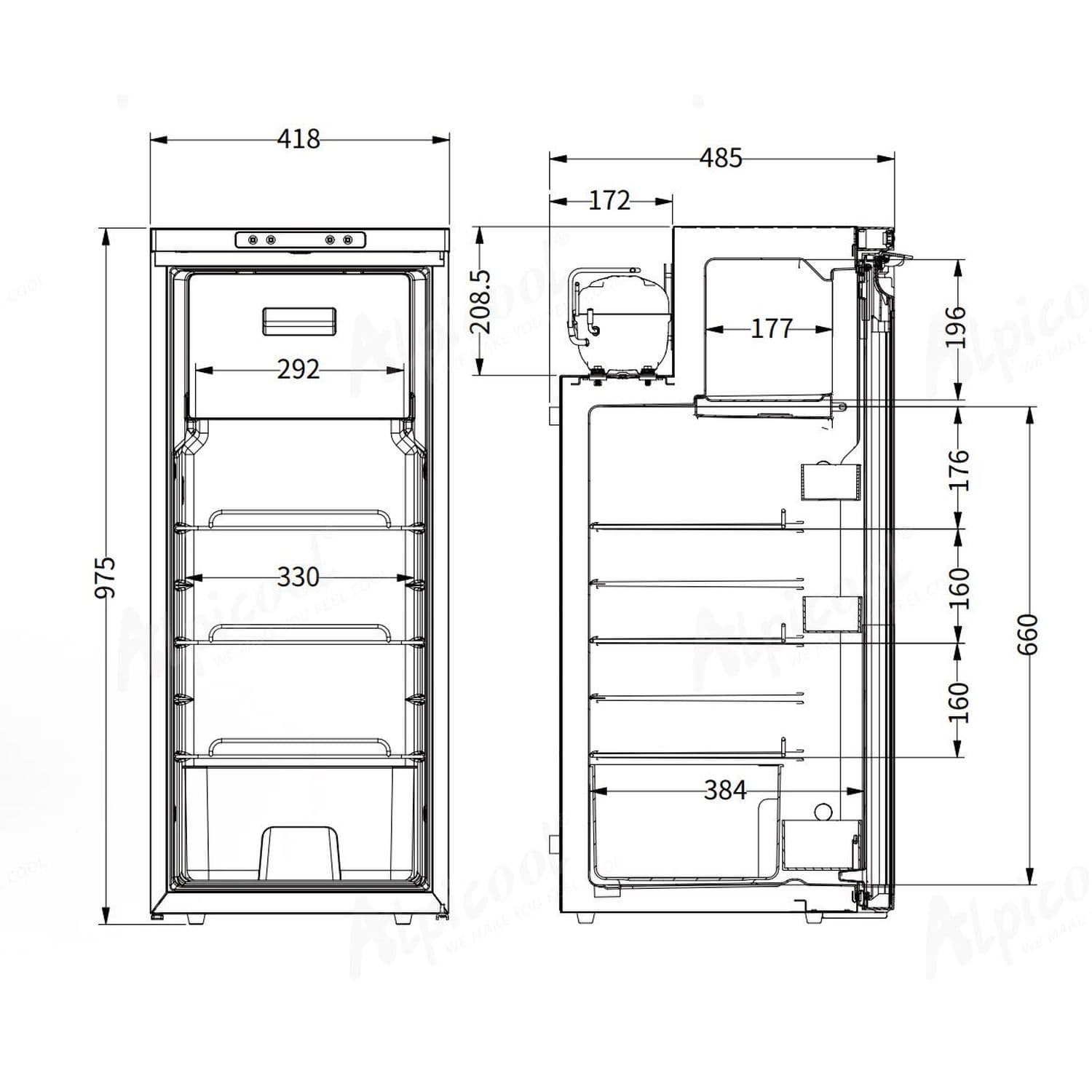Компресорний автохолодильник Alpicool CR90X (93 літри). До -20℃. (12, 24 вольт) — мініатюра 5