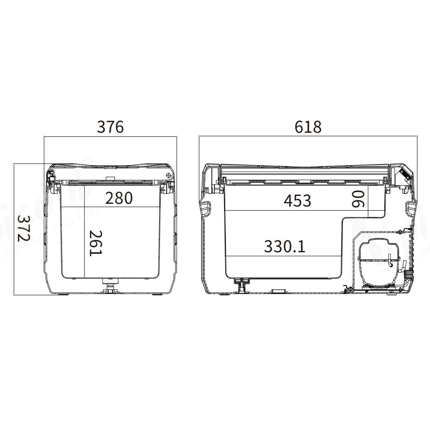 Компресорний автохолодильник Alpicool NL30 (27 літрів). До -20℃, (12, 24, 220 вольт) — мініатюра 5