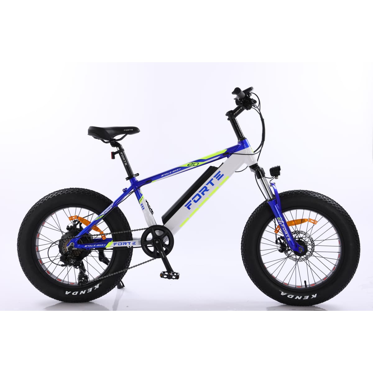 Велосипед акумулятоний FORTE RIDER рама 14", колеса 20", Синьо-білий