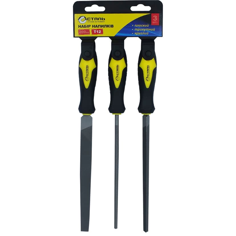 (40505) Набір напилків 3 шт 200мм T12 СТАЛЬ