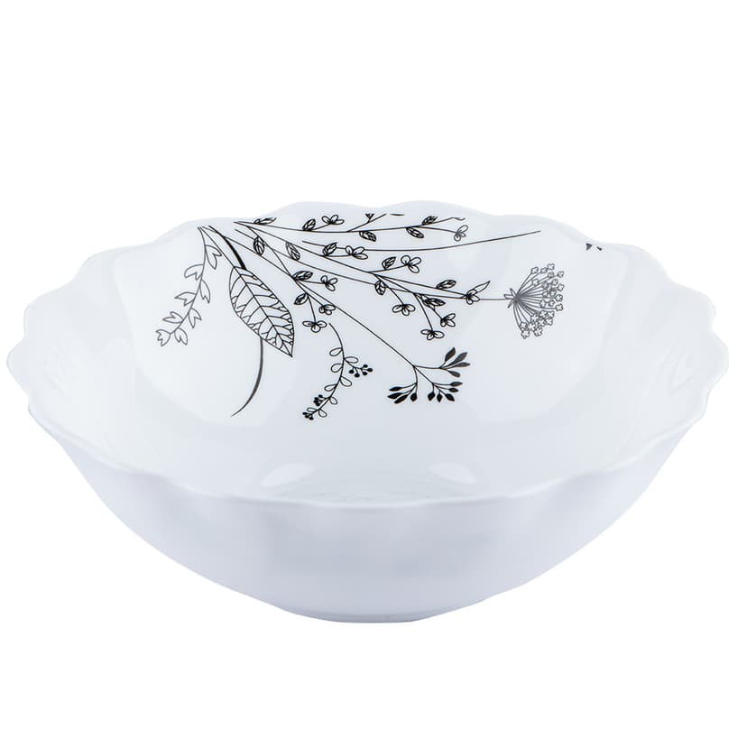 Чорно-біле суцвіття, Wave, Салатник, V-155BW, Vittora, 155 мм