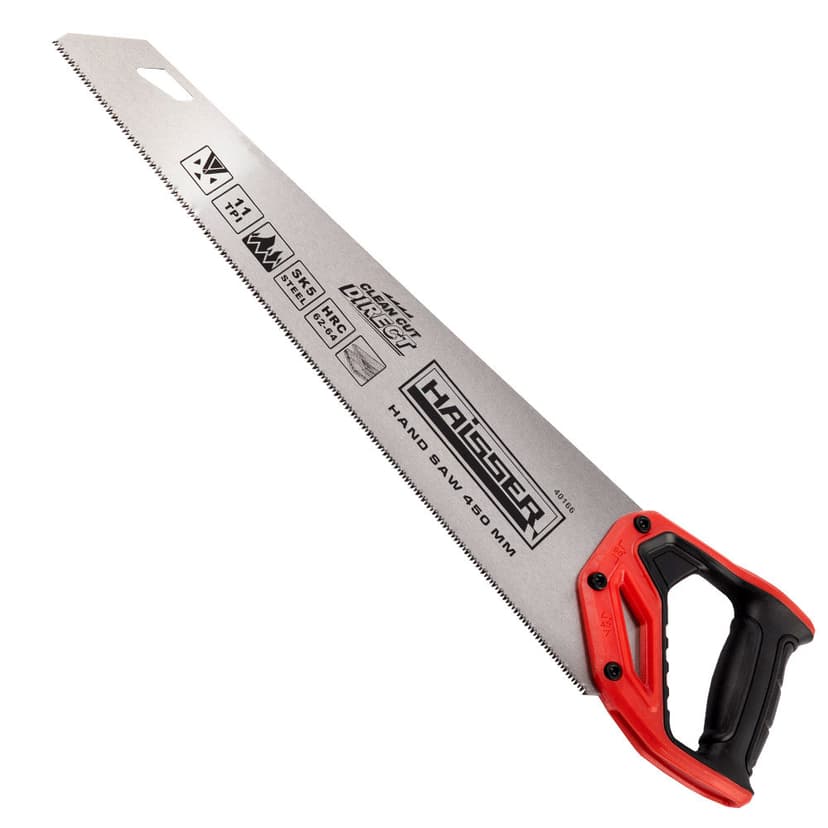 (40166) Ножівка по дереву 450 мм, 11TPI, 3D, SK5, Direct HAISSER