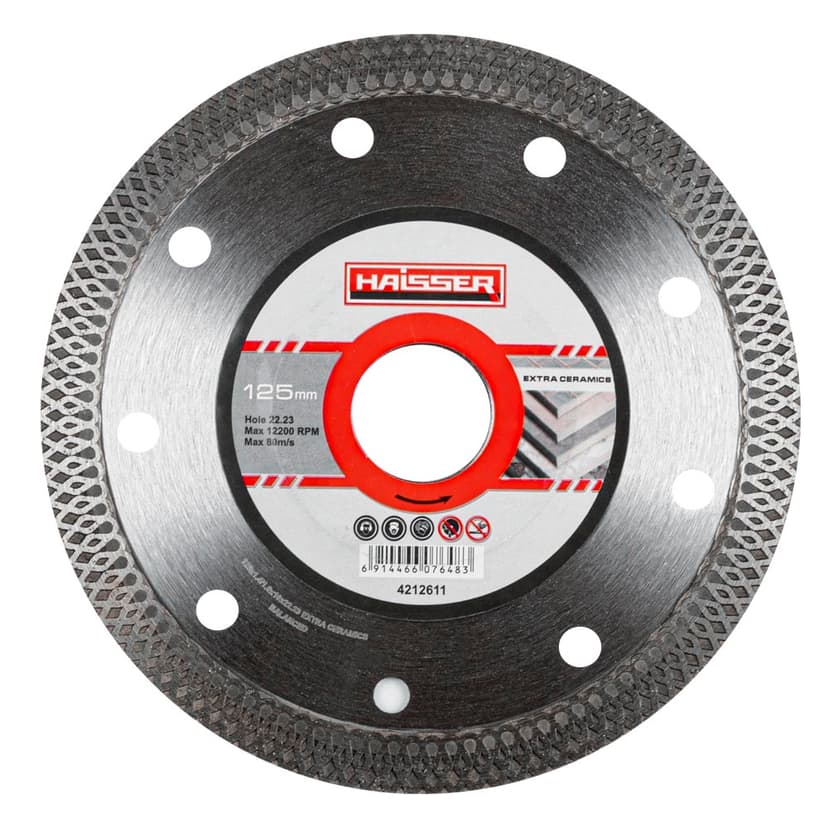 Диск алмазний EXTRA CERAMICS 125x1,4x22,23 (HAISSER) 4212611