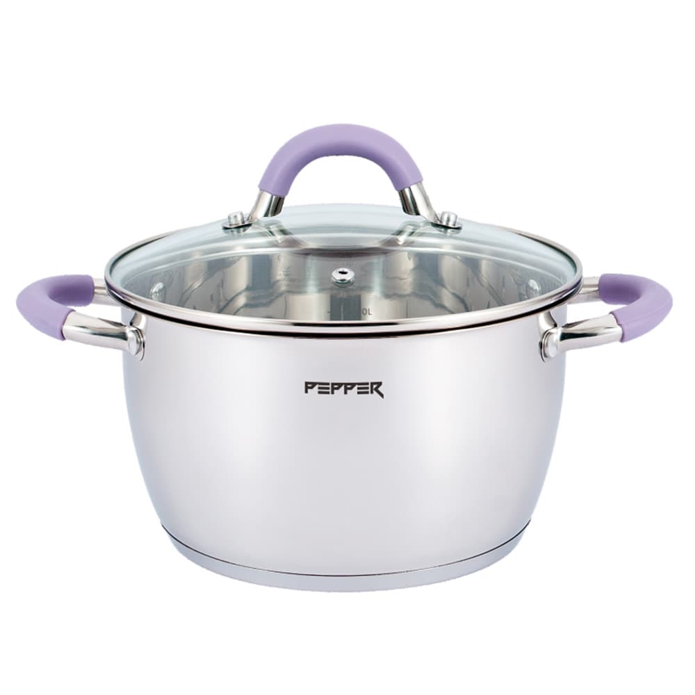 PR-1107-16 Каструля PURPLE IRIS PEPPER 16x9,5 см. 1,6 л. — фото 1