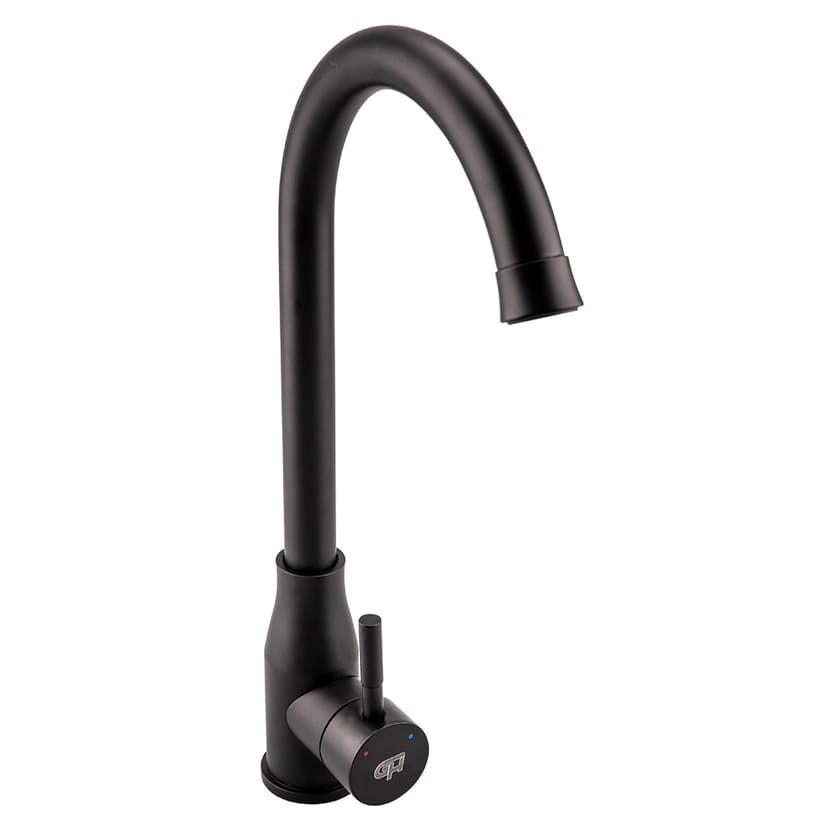 Змішувач д/кухні, корозійностійка сталь, чорний матовий колір - 23.12.130 PIANO (GH)